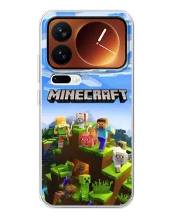 Чехол для Xiaomi 17 Pro с картинкой «Minecraft классический мир»