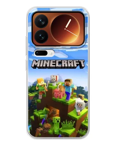 Чехол для Xiaomi 17 Pro с картинкой «Minecraft классический мир»