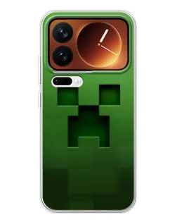 Чехол для Xiaomi 17 Pro с картинкой «Крипер микро-дизайн»