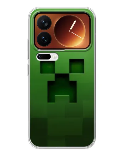 Чехол для Xiaomi 17 Pro с картинкой «Крипер микро-дизайн»