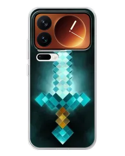 Чехол для Xiaomi 17 Pro с картинкой «Алмазный меч неон»