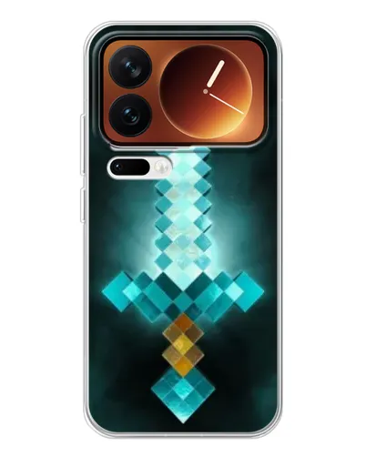 Чехол для Xiaomi 17 Pro с картинкой «Алмазный меч неон»