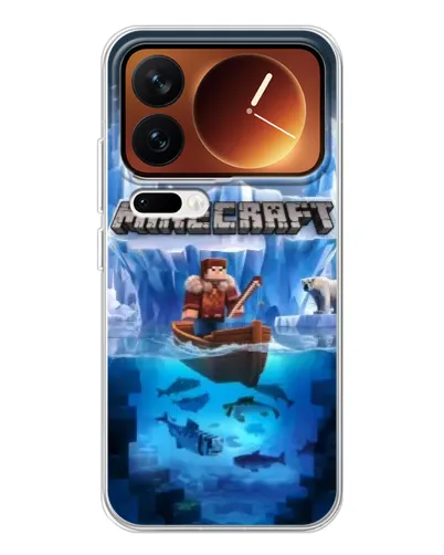 Чехол для Xiaomi 17 Pro с картинкой «Minecraft ледяной мир»