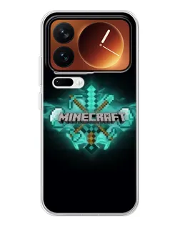 Чехол для Xiaomi 17 Pro с картинкой «Minecraft Diamond лого»