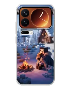 Чехол для Xiaomi 17 Pro с картинкой «Зимний Minecraft»