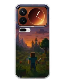 Чехол для Xiaomi 17 Pro с картинкой «Стив у башни»