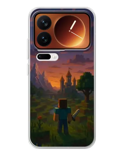 Чехол для Xiaomi 17 Pro с картинкой «Стив у башни»