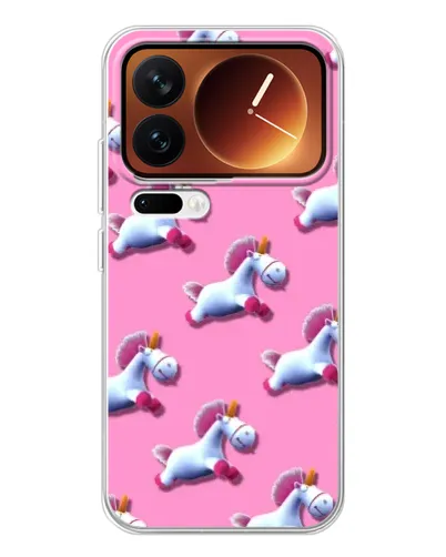Чехол для Xiaomi 17 Pro с картинкой «Единороги на розовом»
