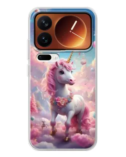 Чехол для Xiaomi 17 Pro с картинкой «Единорог среди облаков»