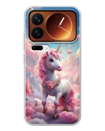 Чехол для Xiaomi 17 Pro с картинкой «Единорог среди облаков»