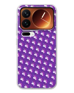 Чехол для Xiaomi 17 Pro с картинкой «Единороги на фиолетовом»