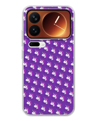 Чехол для Xiaomi 17 Pro с картинкой «Единороги на фиолетовом»
