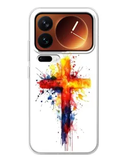 Чехол для Xiaomi 17 Pro с картинкой «Акварельный крест»