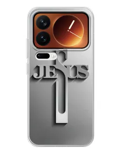 Чехол для Xiaomi 17 Pro с картинкой «Металлический крест Jesus»