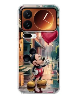 Чехол для Xiaomi 17 Pro с картинкой «Микки и шарик-сердце»