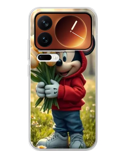 Чехол для Xiaomi 17 Pro с картинкой «Микки с тюльпанами» Чехол для Xiaomi 17 Pro с картинкой «Микки с тюльпанами»