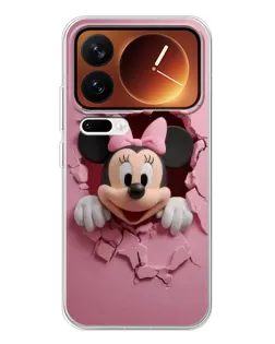 Чехол для Xiaomi 17 Pro с картинкой «Минни сквозь стену»