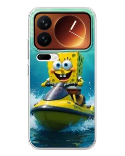Чехол для Xiaomi 17 Pro с картинкой «Спанч Боб на гидроцикле» Чехол для Xiaomi 17 Pro с картинкой «Спанч Боб на гидроцикле»