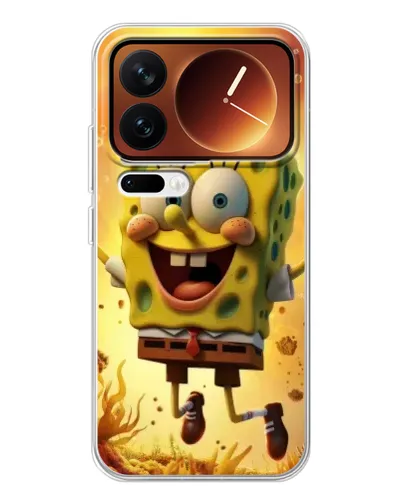 Чехол для Xiaomi 17 Pro с картинкой «Губка Боб прыгает» Чехол для Xiaomi 17 Pro с картинкой «Губка Боб прыгает»