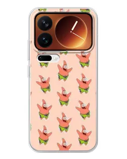 Чехол для Xiaomi 17 Pro с картинкой «Патрик Стар паттерн»