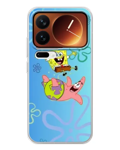 Чехол для Xiaomi 17 Pro с картинкой «Спанч Боб и Патрик» Чехол для Xiaomi 17 Pro с картинкой «Спанч Боб и Патрик»