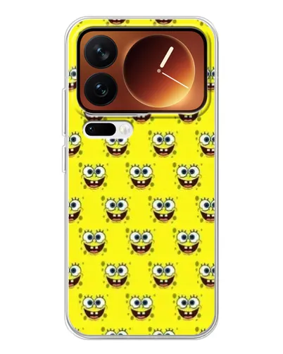 Чехол для Xiaomi 17 Pro с картинкой «Паттерн Губка Боб» Чехол для Xiaomi 17 Pro с картинкой «Паттерн Губка Боб»