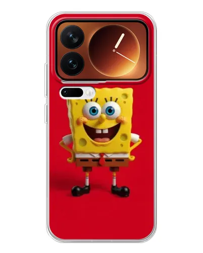 Чехол для Xiaomi 17 Pro с картинкой «Спанч Боб на красном» Чехол для Xiaomi 17 Pro с картинкой «Спанч Боб на красном»