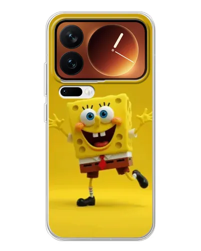 Чехол для Xiaomi 17 Pro с картинкой «Позитивный Губка Боб» Чехол для Xiaomi 17 Pro с картинкой «Позитивный Губка Боб»