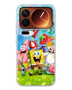 Чохол для Xiaomi 17 Pro з картинкою «Губка Боб та друзі»