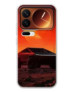 Чехол для Xiaomi 17 Pro с картинкой «Cybertruck на Марсе»