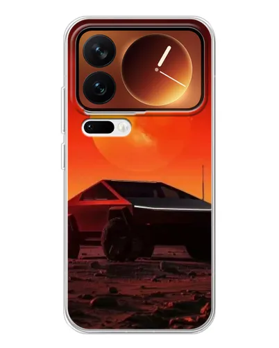Чехол для Xiaomi 17 Pro с картинкой «Cybertruck на Марсе»