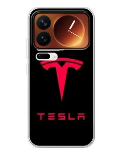 Чехол для Xiaomi 17 Pro с картинкой «Tesla Red Logo»