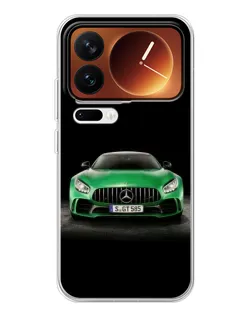 Чехол для Xiaomi 17 Pro с картинкой «Mercedes — неоновый лого»