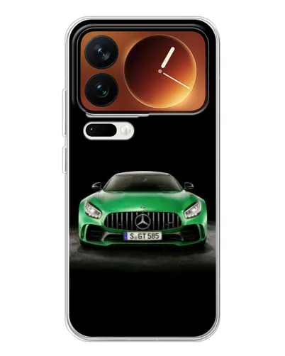 Чехол для Xiaomi 17 Pro с картинкой «Mercedes — неоновый лого»