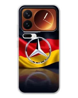Чехол для Xiaomi 17 Pro с картинкой «Mercedes — флаг Германии»