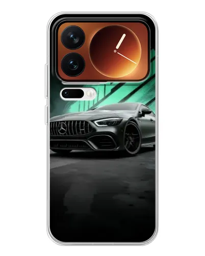 Чехол для Xiaomi 17 Pro с картинкой «Темный Mercedes AMG»