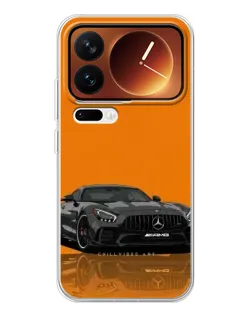 Чехол для Xiaomi 17 Pro с картинкой «Оранжевый Mercedes AMG»