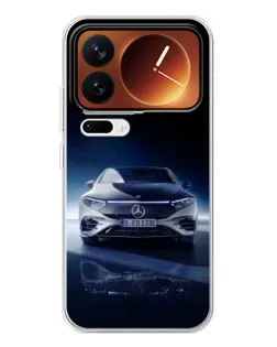 Чехол для Xiaomi 17 Pro с картинкой «Ночной Mercedes EQ»