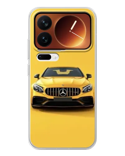 Чехол для Xiaomi 17 Pro с картинкой «Желтый Mercedes GT»