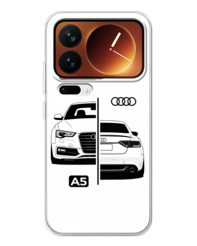 Чехол для Xiaomi 17 Pro с картинкой «Audi — контрастный дизайн»