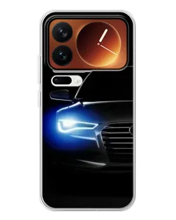 Чехол для Xiaomi 17 Pro с картинкой «Неоновый взгляд Audi»