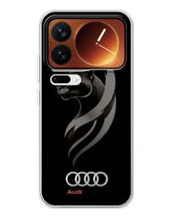 Чехол для Xiaomi 17 Pro с картинкой «Графика — пантера и Audi»