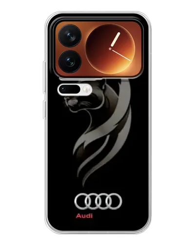 Чехол для Xiaomi 17 Pro с картинкой «Графика — пантера и Audi»