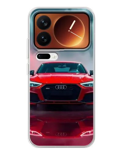 Чехол для Xiaomi 17 Pro с картинкой «Audi RS — красный стиль»