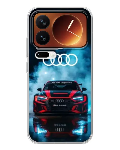 Чехол для Xiaomi 17 Pro с картинкой «Audi Sport — неон»