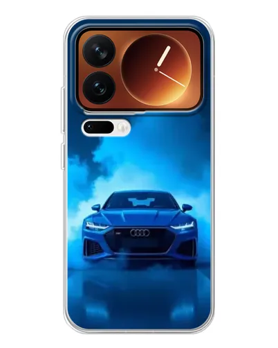 Чехол для Xiaomi 17 Pro с картинкой «Audi — голубая энергия»