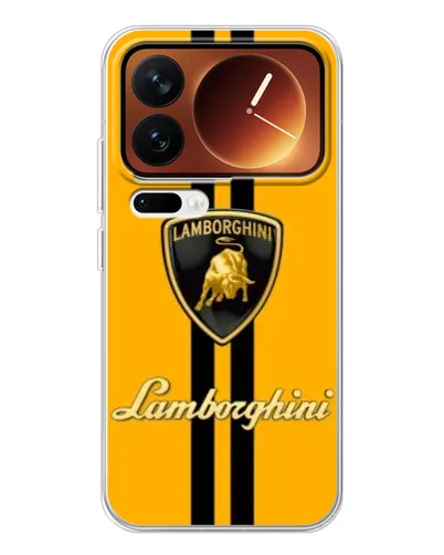 Чехол для Xiaomi 17 Pro с картинкой «Lamborghini Stripe желтый» Чехол для Xiaomi 17 Pro с картинкой «Lamborghini Stripe желтый»