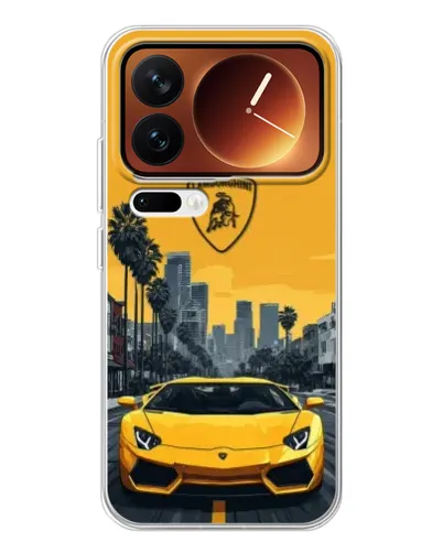 Чехол для Xiaomi 17 Pro с картинкой «Желтый Lamborghini город» Чехол для Xiaomi 17 Pro с картинкой «Желтый Lamborghini город»