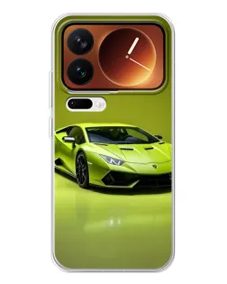 Чехол для Xiaomi 17 Pro с картинкой «Салатовый Lamborghini Huracan»