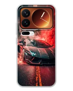 Чехол для Xiaomi 17 Pro с картинкой «Lamborghini красный дым»